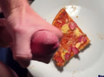 Twink Squirt on His Pizza