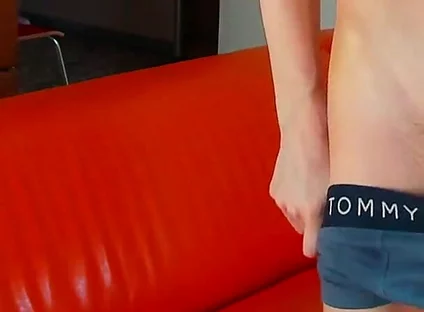 This Huge Dick Doesn't Fit in Evgeny Twink Boxers