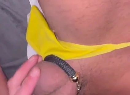 Jerking off Cock in Panties