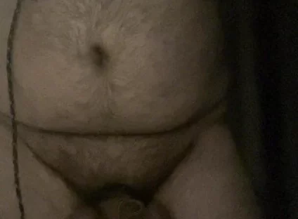 Cock and Ball Bondage with Crossdress and Butt Plug Inside