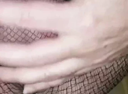 Dani Cums Big in Sexy Black Fishnet