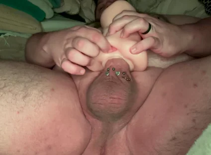 Cheeky Bear Fucking the Wet Tight Pussy and Asshole of His Favorite Toy Pocket Pussy!