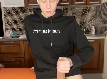 18yo Alone Strokes Monster Dick Imagining Classmate Begging