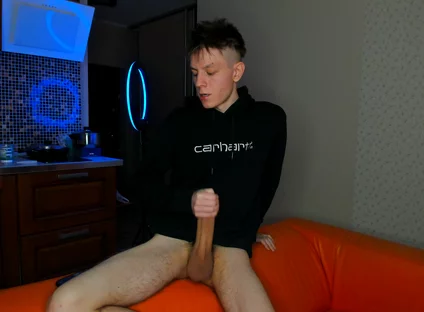Horny College Twink Edges Huge Cock Until Explosive Cumshot