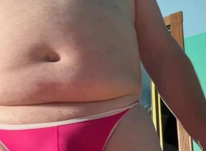 Small Cock Pink Thong