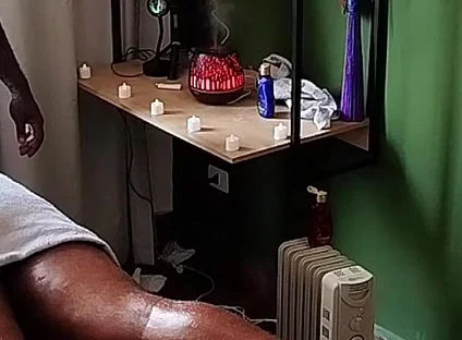Camera Captures Image of Bear Receiving Massage.