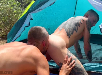 A Couple of Hot Guys Have Wild Sex on a Beach, Causing Vacationers to React Aggressively to Them