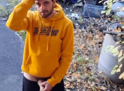 Masturbating in an Abandoned Factory Outdoors and Inside Halls