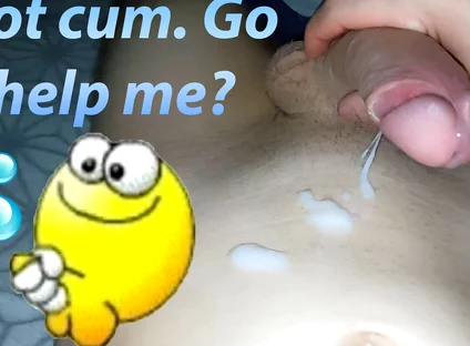 Hot and Passionate Jerking off, a Lot of Sperm. He Finished Sweetly and with Moans