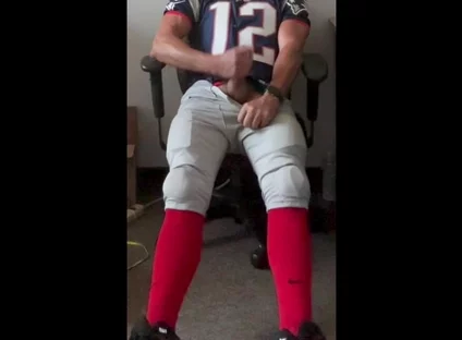 Jockdad87 Jerks and Shoots a Load in His Football Uniform