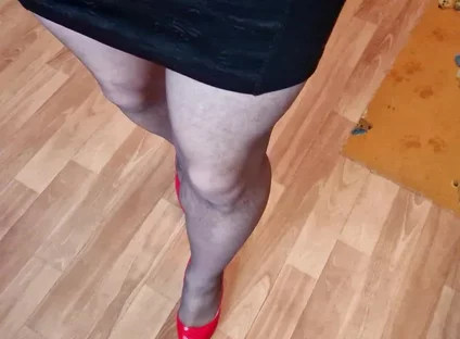 Walking in Red Heels