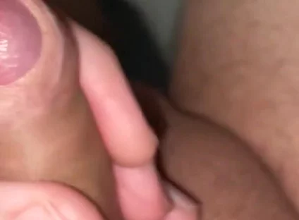 Jerking off Small Tiny Uncut Dick with Cumshot