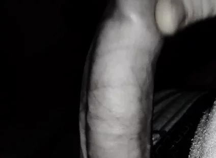 Late Night Cum. Sliding Foreskin on Dickhead. Close up Orgasm.