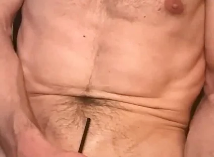 See My Abs and Grown Chest Flex with Rhythm of My Knee Jerking.