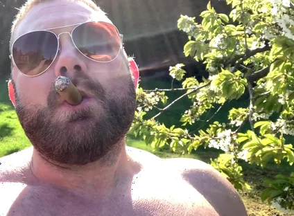 Smoking My Cigar Outdoors in the Summer Heat