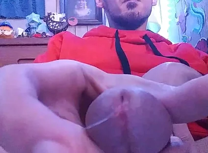 Young Man Gets Horny and Milks His Rock Hard Dick