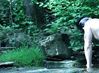 Flexing by the Waterfall, Trying to Sneak a Little Private Moment…