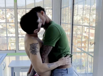 BBC Spreading Twink's Asshole Bareback