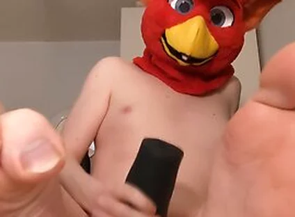 Bird Fursuiter Showing Off Cute Feet While Fucking And Cumming Inside Bad Dragon Twitch Penetrable