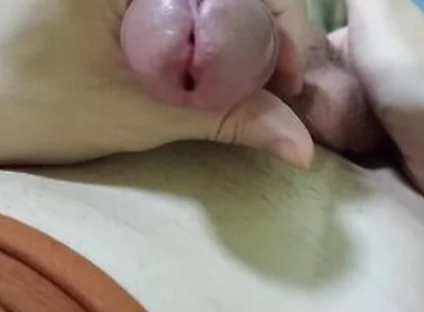 Masturbates And Cums With Cum