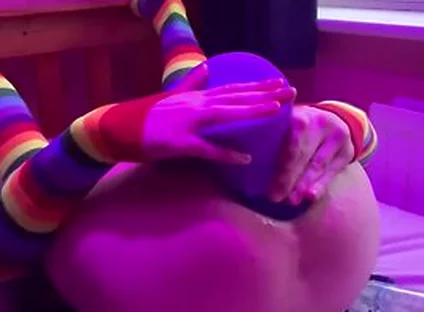 Size Queen Femboy Raine Stretched By Huge Toys!