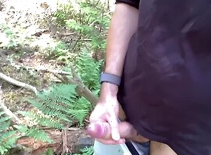 Hiking Dude Shows His Cock And