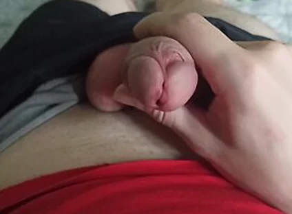 Amateur Guy In Russian Guy Caresses Himself Through Shorts And Pulls Out A Dick
