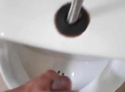 I Jerk off in a Public Bathroom, I Cum and I Swallow My Cum