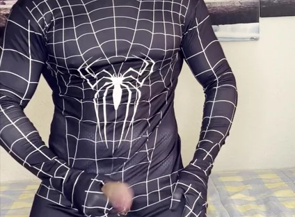 My Spiderman Cock Cums!