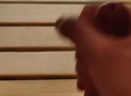 Young Skinny White Boy Jerking in the Sauna