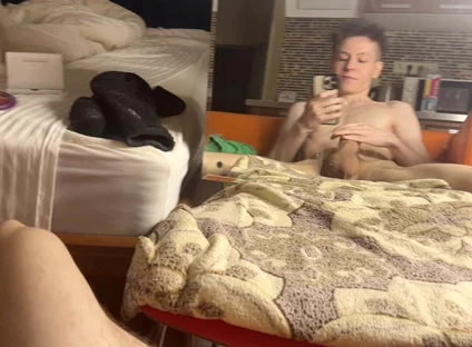 Horny Morning Jerk Fills Dorm with Twink Moans